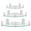 Glass Corner Shelves Triple